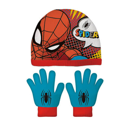Zestaw czapka i rękawiczki Spiderman dla dzieci
