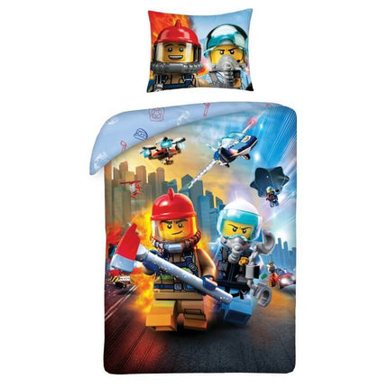 Bettbezug Lego City 140x200cm Komplett mit Kissenbezug 70x90cm