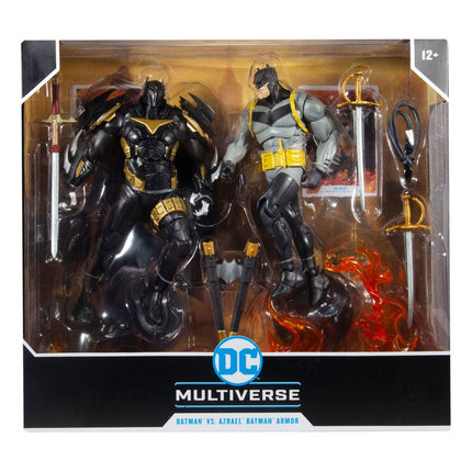 Batman vs Azrael Zbroja Batmana DC Multiverse Kolekcjonerska figurka Opakowanie zbiorcze 18 cm